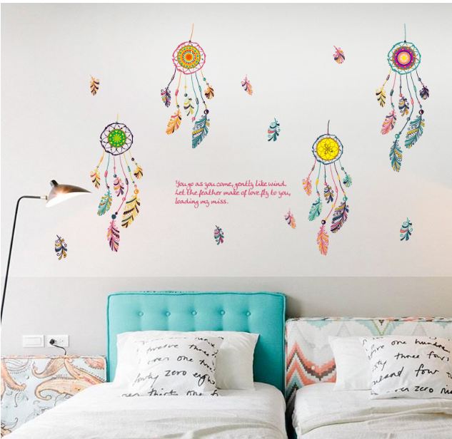 Decal lông vũ đủ màu 3